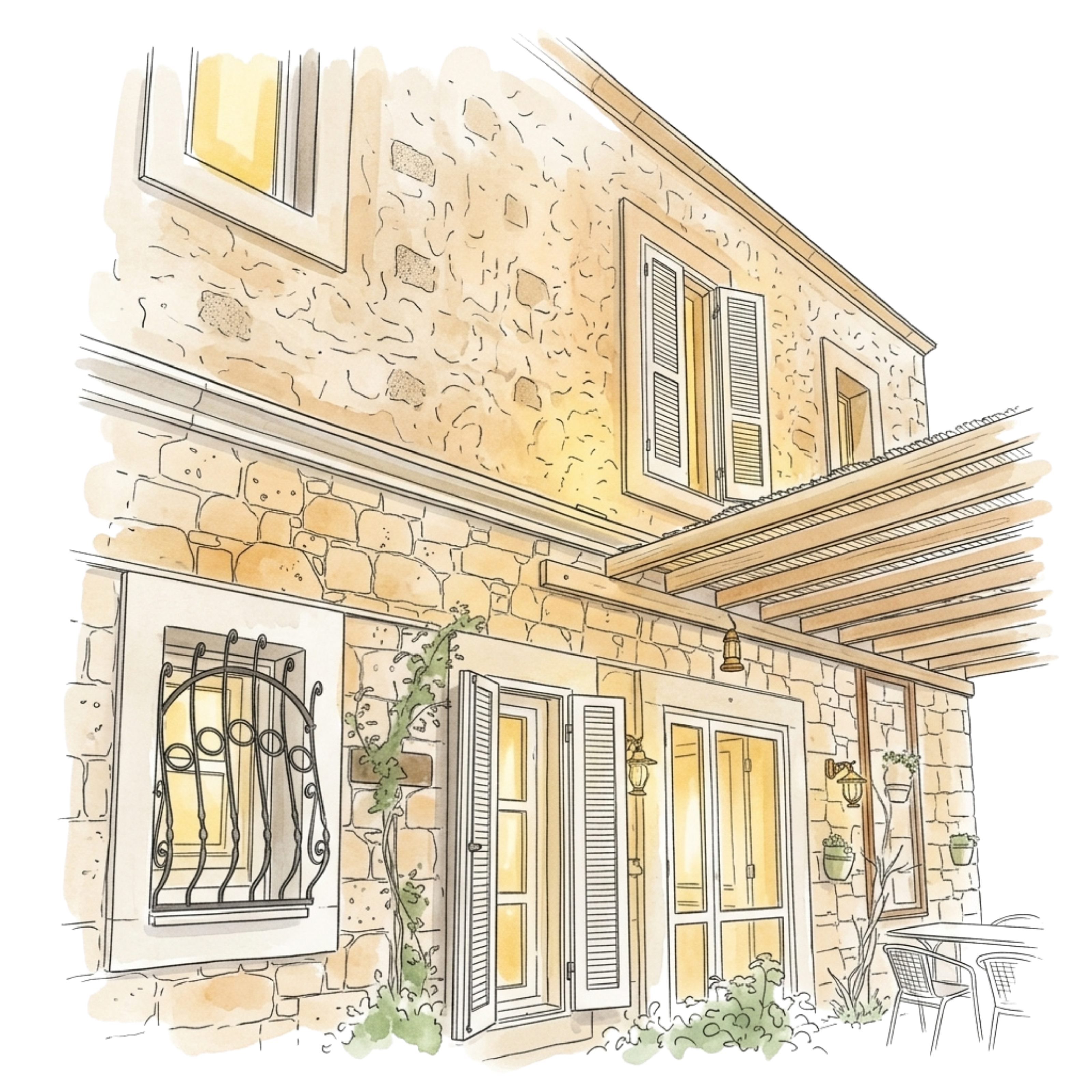 Limoni Otel Köyiçi Çizimi